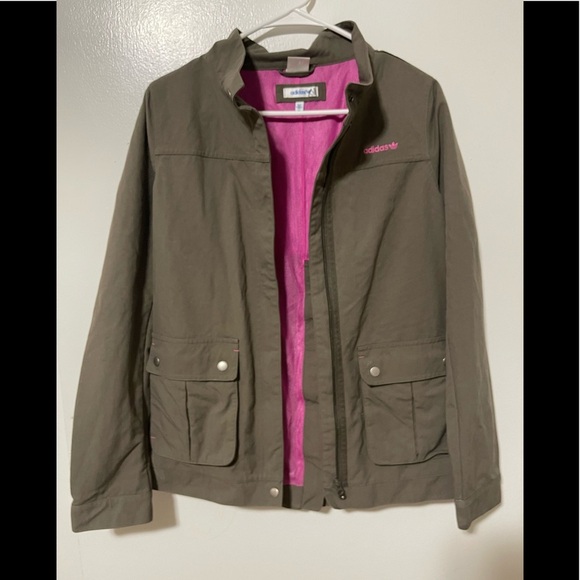 adidas Jackets & Blazers - Adidas brown pink weather resistant jacket